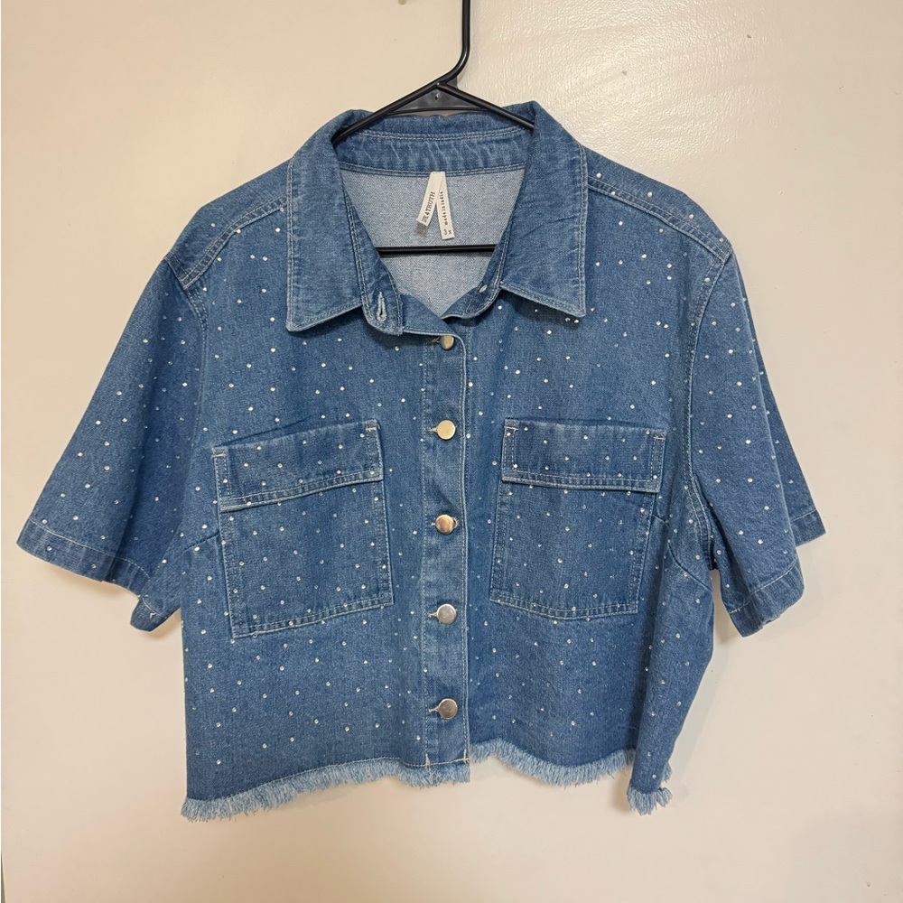 Live 4 Truth Blue Denim Jacket with White Dots